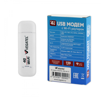 4G модем VEGATEL M24 Wi-Fi роутер (все SIM-карты)