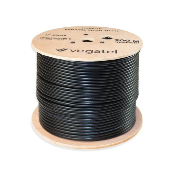 Кабель коаксиальный VEGATEL 5D-FB (Titan, черный)