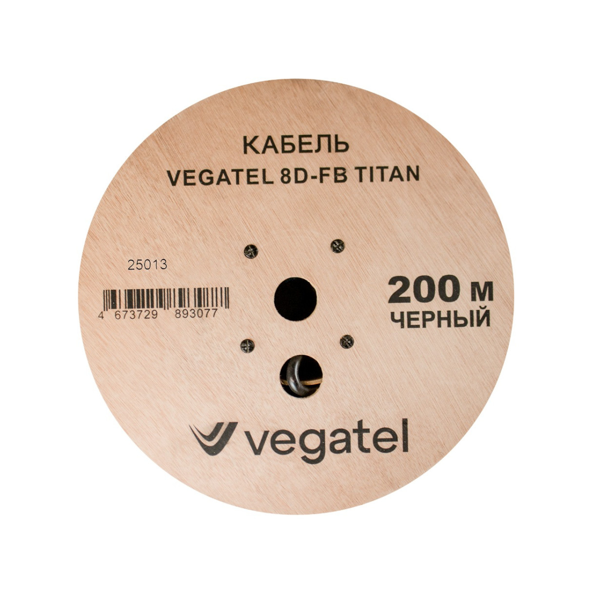 Кабель коаксиальный VEGATEL 8D-FB (Titan, черный) бухта 200м