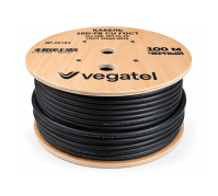 Кабель коаксиальный VEGATEL 10D-FB Cu (ГОСТ, черный) бухта 100м