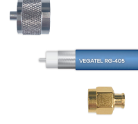 Кабельная сборка VEGATEL RG-405 (FEP, SF-086) (SMA-male - N-male) 20м