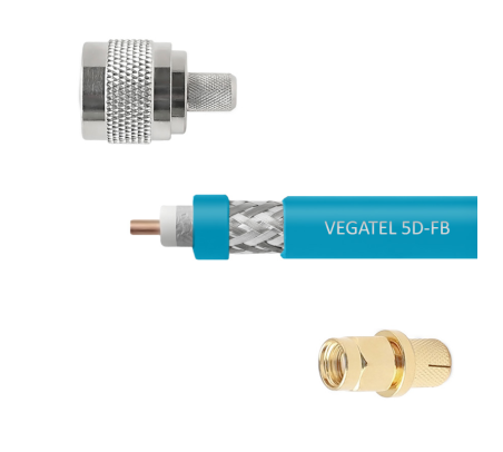 Кабельная сборка VEGATEL 5D-FB Cu (ГОСТ, синий) (SMA-male - N-111) 2 м