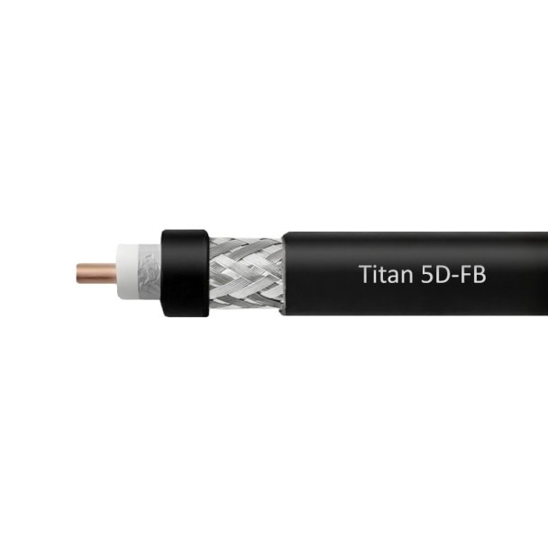 Кабельная сборка 5D/FB (Titan, черный) (N-female - SMA-male)