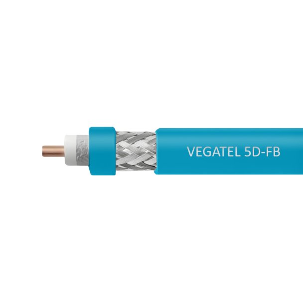 Кабель коаксиальный VEGATEL 5D-FB Cu (ГОСТ, синий) бухта 500м
